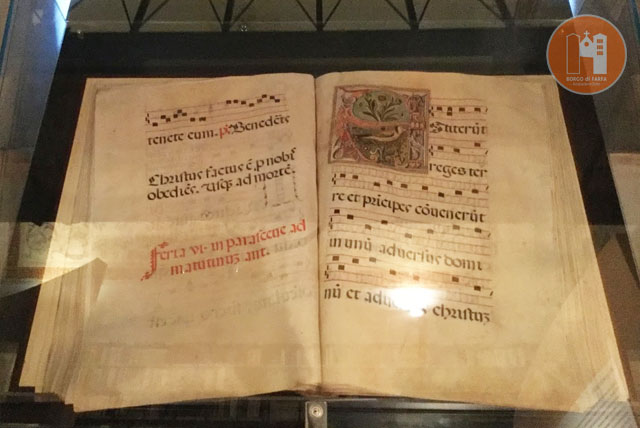Antico manoscritto di musica nella biblioteca di Farfa